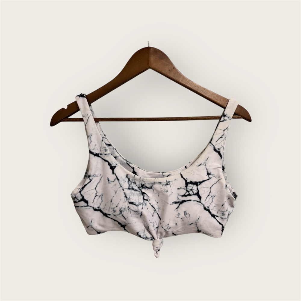 Marble Print Swim Top